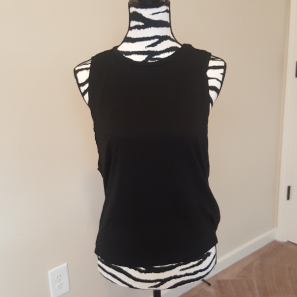 Forever 21 Black Cut Out Crop Top - Picture 2 of 3